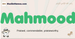 Mahmood muslim boys name and meaning, islamic boys name Mahmood