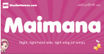 Maimana arabic girls name and meaning, muslim girl name Maimana