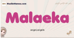 Malaeka muslim girls name and meaning, islamic girls name Malaeka