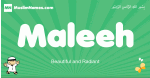 Maleeh arabic boys name and meaning, quranic boys name Maleeh