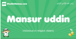 Mansur-uddin arabic boys name and meaning, quranic boys name Mansur-uddin