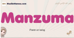 Manzuma muslim girls name and meaning, islamic girls name Manzuma