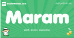 Maram arabic boys name and meaning, quranic boys name Maram