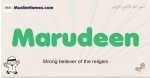 Marudeen muslim boys name and meaning, islamic boys name Marudeen