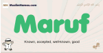 Maruf muslim boys name and meaning, islamic boys name Maruf