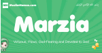 Marzia arabic girl name and meaning, quranic girls name Marzia