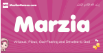 Marzia arabic girls name and meaning, muslim girl name Marzia