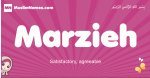 Marzieh arabic girls name and meaning, muslim girl name Marzieh