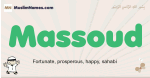 Massoud muslim boys name and meaning, islamic boys name Massoud