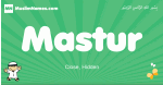 Mastur arabic boys name and meaning, quranic boys name Mastur