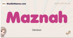 Maznah muslim girls name and meaning, islamic girls name Maznah