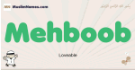 Mehboob muslim boys name and meaning, islamic boys name Mehboob