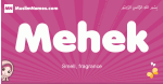 Mehek arabic girls name and meaning, muslim girl name Mehek