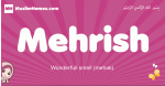 Mehrish arabic girls name and meaning, muslim girl name Mehrish