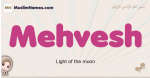 Mehvesh muslim girls name and meaning, islamic girls name Mehvesh