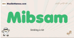 Mibsam muslim boys name and meaning, islamic boys name Mibsam