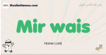 Mir-wais muslim boys name and meaning, islamic boys name Mir-wais