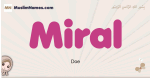 Miral muslim girls name and meaning, islamic girls name Miral