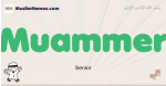 Muammer muslim boys name and meaning, islamic boys name Muammer