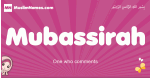 Mubassirah arabic girls name and meaning, muslim girl name Mubassirah