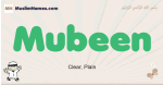 Mubeen muslim boys name and meaning, islamic boys name Mubeen
