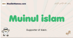 Muinul-islam muslim boys name and meaning, islamic boys name Muinul-islam