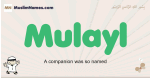 Mulayl muslim boys name and meaning, islamic boys name Mulayl