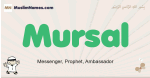 Mursal muslim boys name and meaning, islamic boys name Mursal