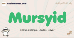 Mursyid muslim boys name and meaning, islamic boys name Mursyid