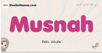 Musnah muslim girls name and meaning, islamic girls name Musnah