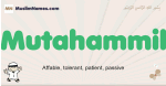 Mutahammil muslim boys name and meaning, islamic boys name Mutahammil