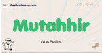 Mutahhir muslim boys name and meaning, islamic boys name Mutahhir