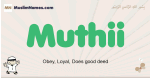 Muthii muslim boys name and meaning, islamic boys name Muthii