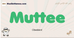 Muttee muslim boys name and meaning, islamic boys name Muttee