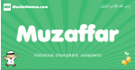 Muzaffar arabic boys name and meaning, quranic boys name Muzaffar