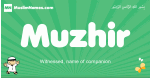 Muzhir arabic boys name and meaning, quranic boys name Muzhir