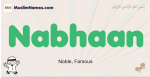 Nabhaan muslim boys name and meaning, islamic boys name Nabhaan