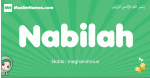 Nabilah arabic girl name and meaning, quranic girls name Nabilah