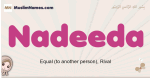 Nadeeda muslim girls name and meaning, islamic girls name Nadeeda
