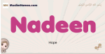 Nadeen muslim girls name and meaning, islamic girls name Nadeen