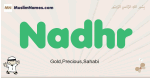 Nadhr muslim boys name and meaning, islamic boys name Nadhr