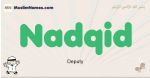 Nadqid muslim boys name and meaning, islamic boys name Nadqid