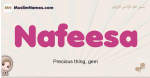 Nafeesa muslim girls name and meaning, islamic girls name Nafeesa
