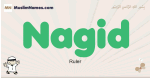 Nagid muslim boys name and meaning, islamic boys name Nagid