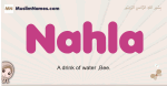 Nahla muslim girls name and meaning, islamic girls name Nahla