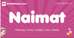 Naimat arabic girls name and meaning, muslim girl name Naimat