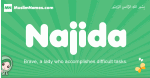 Najida arabic girl name and meaning, quranic girls name Najida