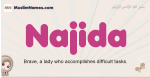 Najida muslim girls name and meaning, islamic girls name Najida