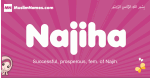 Najiha arabic girls name and meaning, muslim girl name Najiha