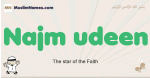 Najm-udeen muslim boys name and meaning, islamic boys name Najm-udeen